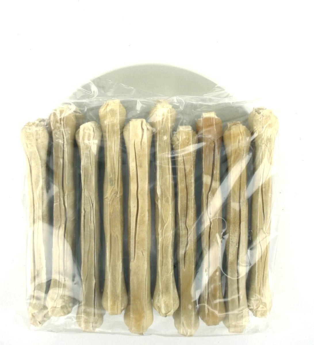 Geperst Bot 20cm 10 Stuks - Hondensnacks - Kauwbotten - Runderhuid - Hondenbot - Gedroogd - Afbeelding 2