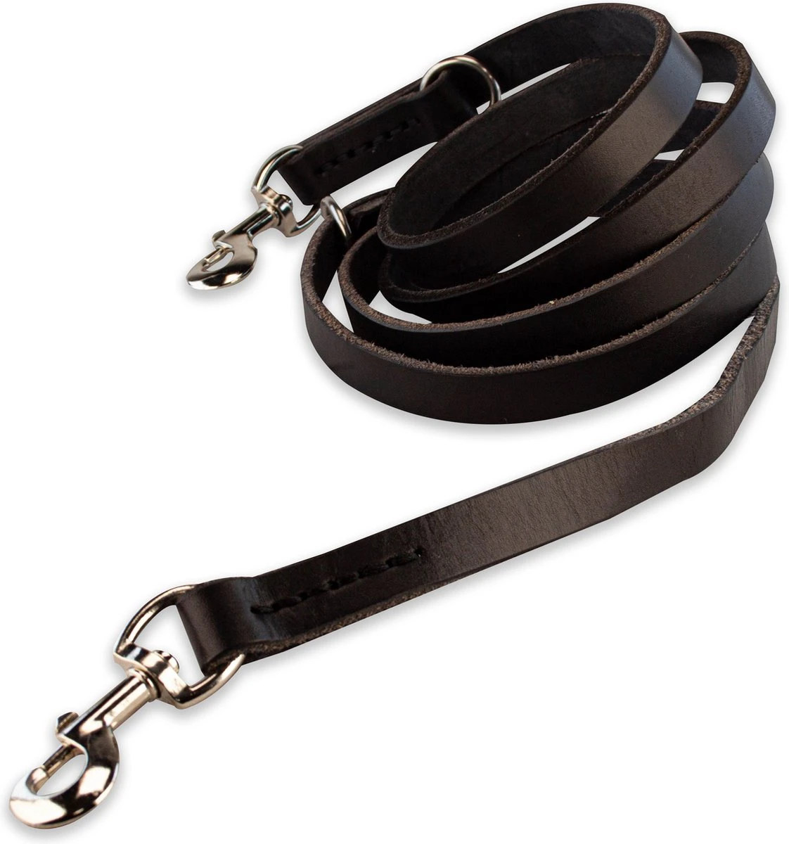 Multifunctionele Hondenriem - 220cm - Zwart - Leren Hondenriem - 100% Volnerfleer - Hondenriem Leer - Leiband Hond - Afbeelding 5