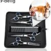 VoordeelShop 7-Delige Huisdier Knipset Met Etui - Trimmen Hond - Honden Schaar - Effileerschaar Hond - Huisdier Trimmer - Huisdier Knippen - Knipschaar Haar - Haar Schaar - Kapper - Kapperset - Scharenset