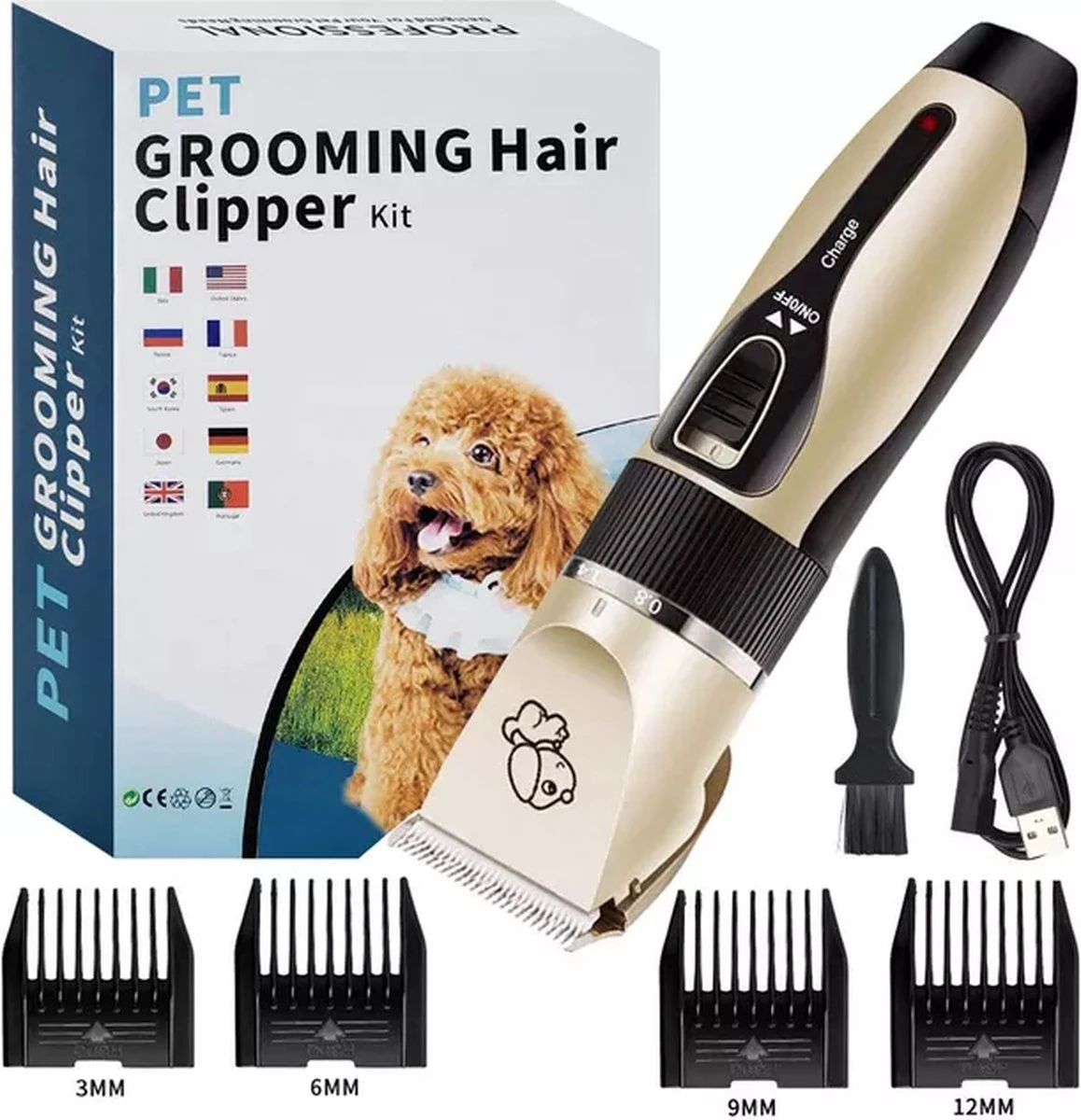Merkloos Professionele Dierentondeuse - Scheerapparaat Voor Honden En Katten - Trimmer - 4 Opzetstukken - Oplaadbaar - Draadloos - Stil - Verschillende Haar En Vachtlengtes - Haartrimmer - Hondentrimmer - Honden Trimmer - Honden Knippen - Haren Knippen - Afbeelding 10