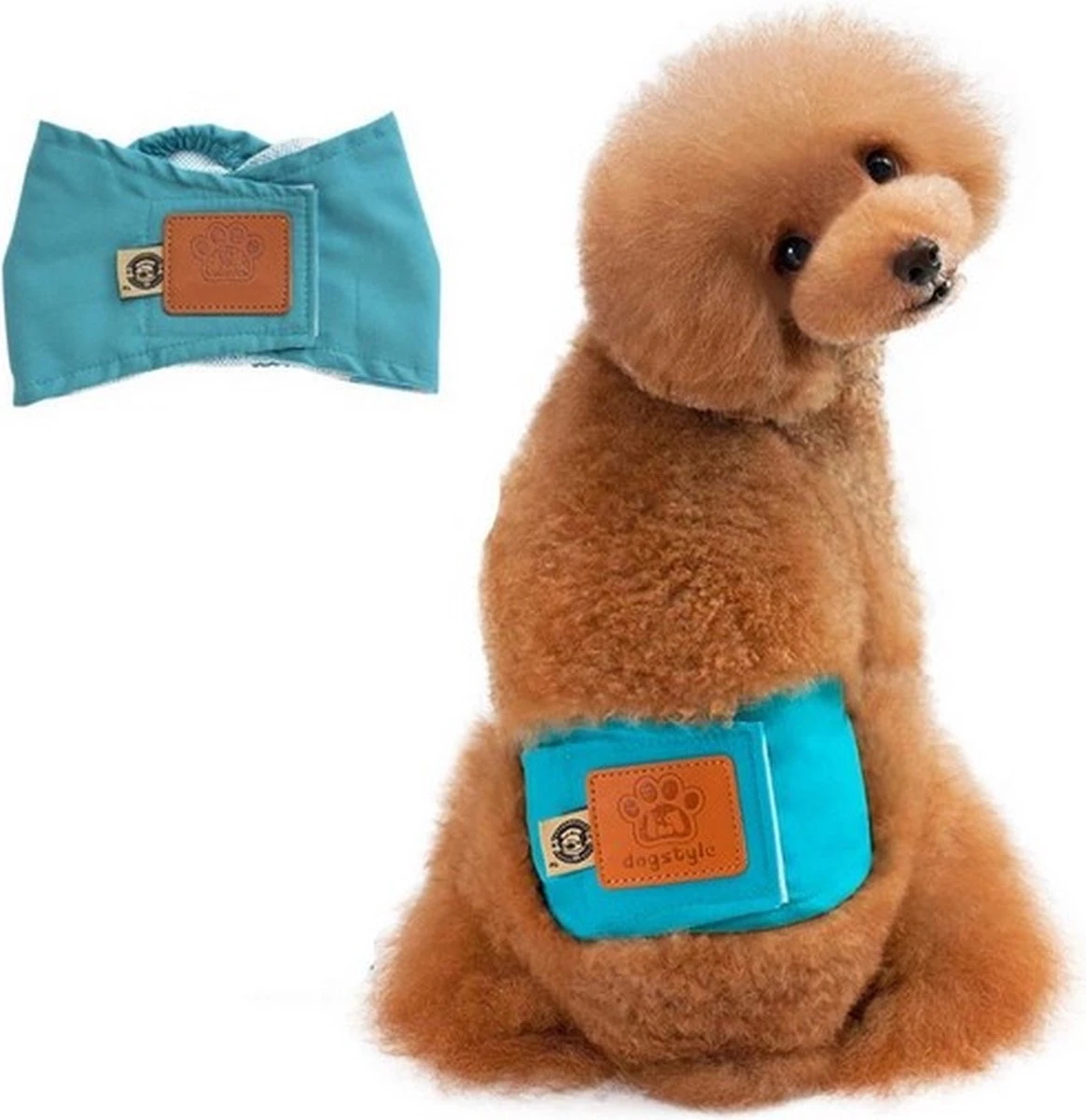 Merkloos Hondenluier Voor Kleine Hond - Luier Voor Reu - Buikband Maat S 27 Cm X 25 Cm