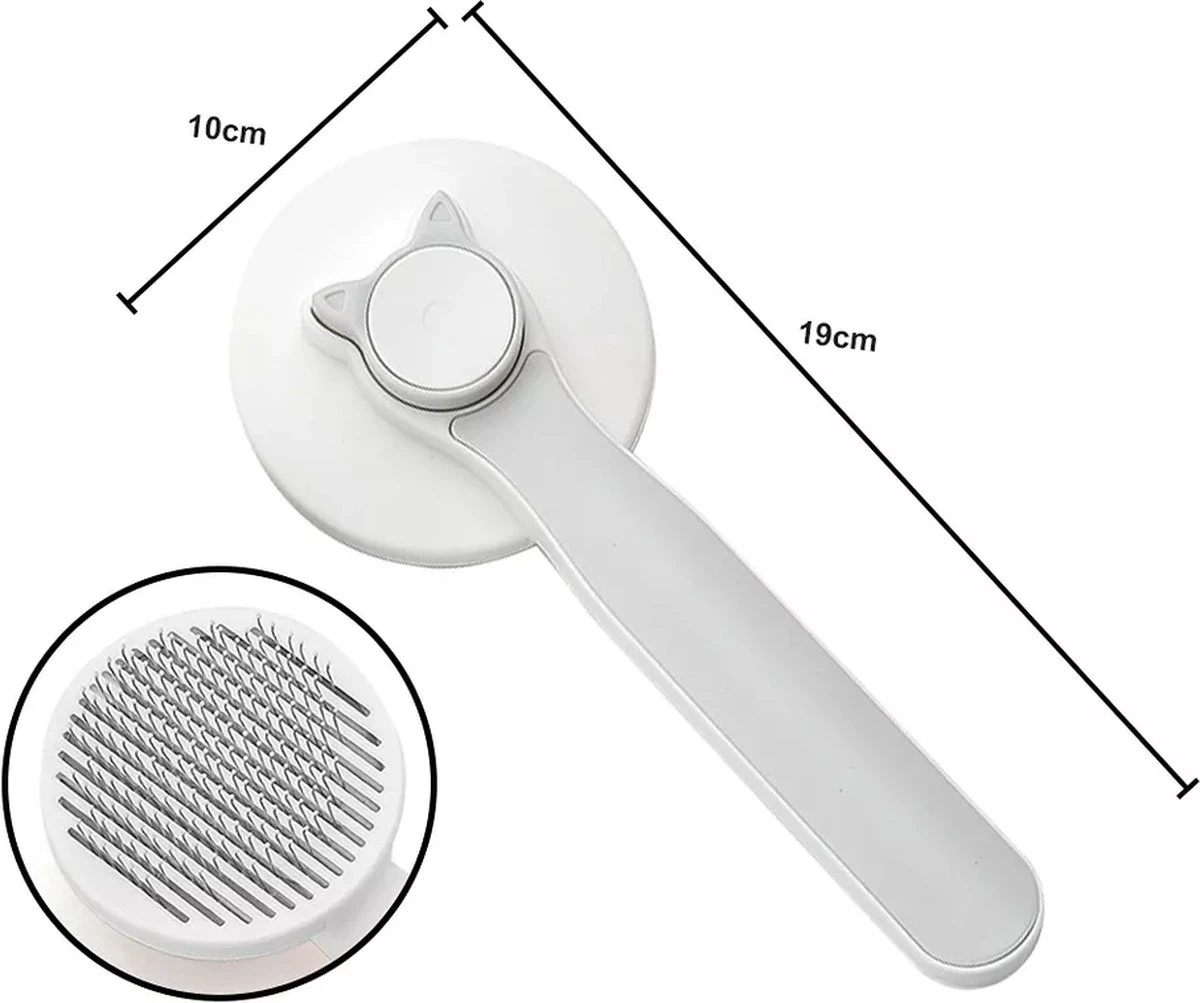 Kattenborstel - Kattenkam - Hondenborstel - Kattenhaar Verwijderaar - Haarverwijderaar Voor Huisdieren - Kattenhaar - Hondenhaar - Haarverwijderaar Voor Huisdieren - Langharig/Kortharig - Katten Accessoires - Katten - Blauwe Kleur - Afbeelding 3