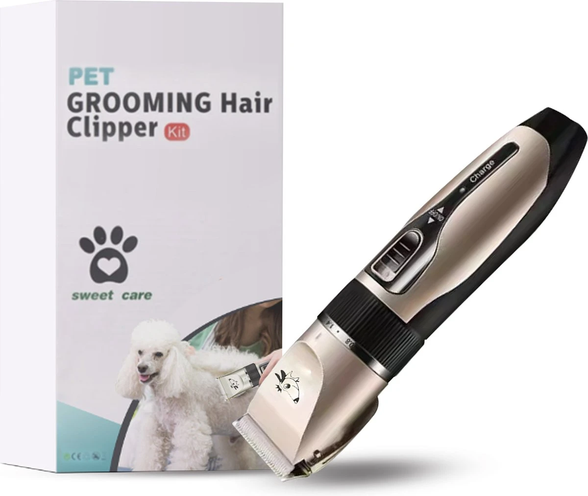 Thuys Hondentondeuse Set Voor Dikke Vacht - Tondeuse Set Voor Honden Draadloos - Set Voor Langharige Honden Met 4 Opzetstukken - Afbeelding 2