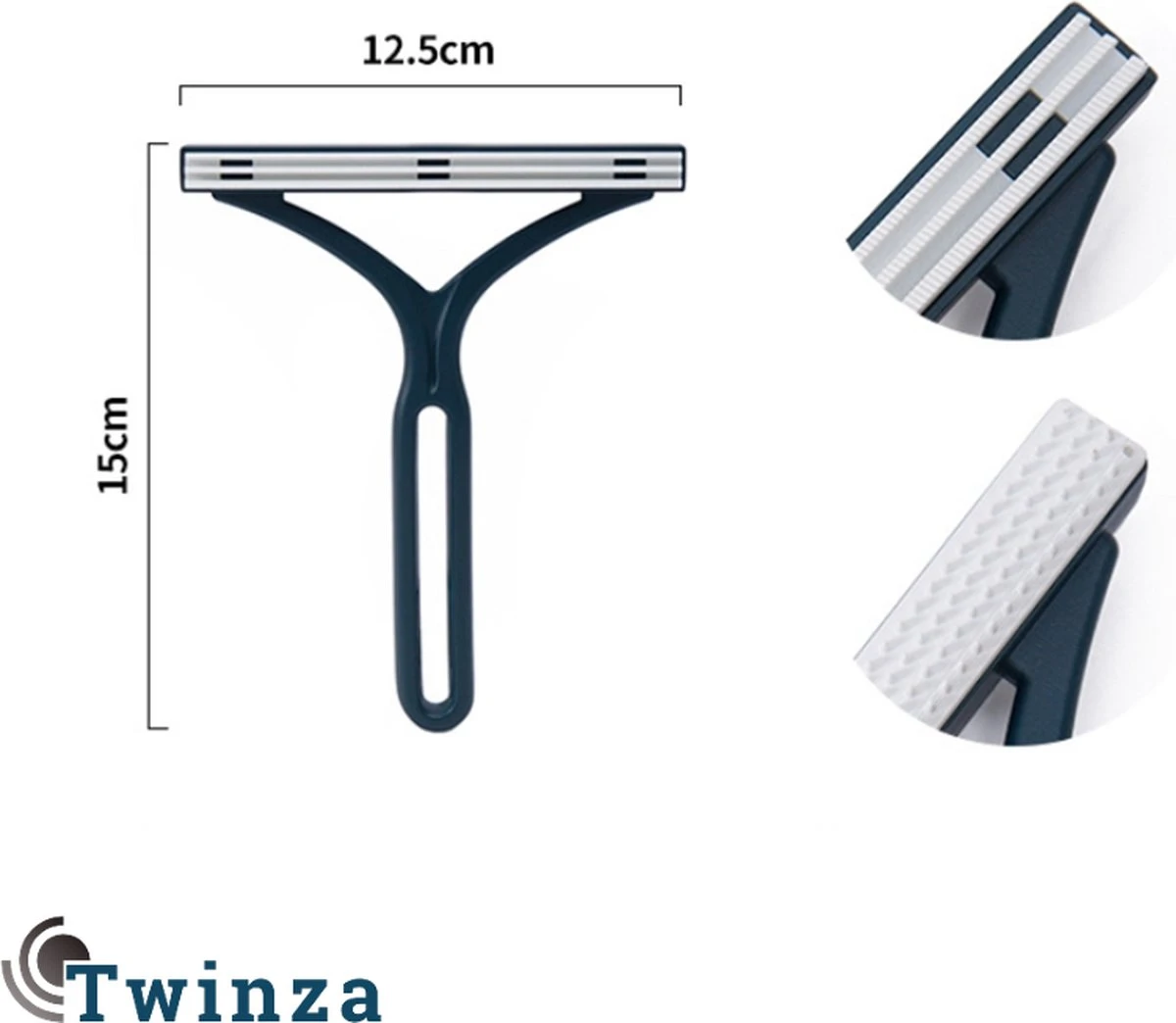 |Twinza®|Huisdierhaar Verwijderaar - Haarverwijderaar, Huisdieren - Kattenhaar - Hondenhaar - Knaagdieren - Kleding - Meubels - Donkerblauw - Afbeelding 4