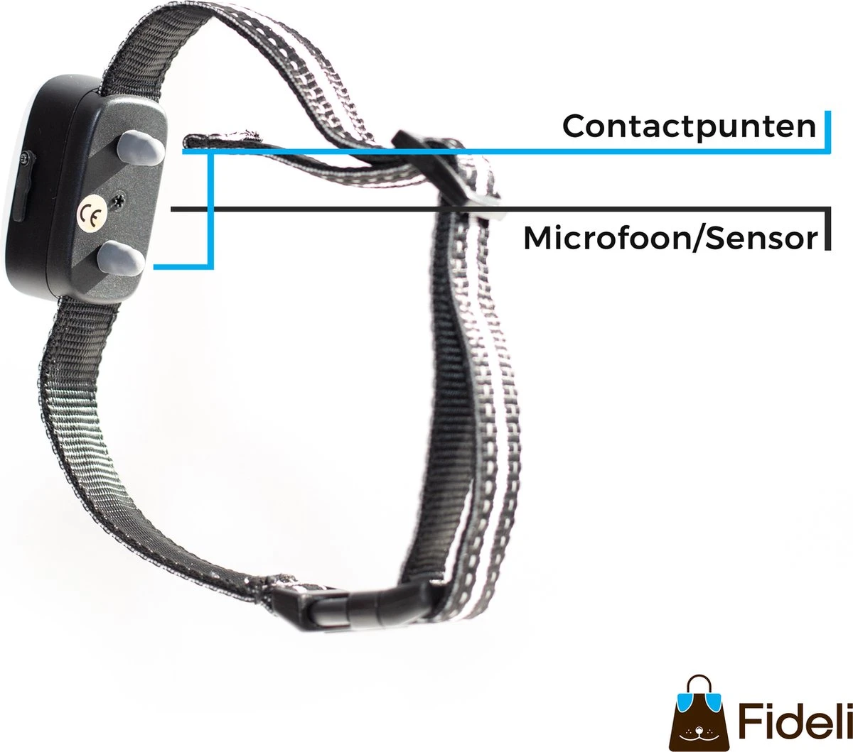 Fideli Anti Blafband - Zonder Schok - Grote En Kleine Honden - Oplaadbaar - LED Verlichte Band - Afbeelding 6