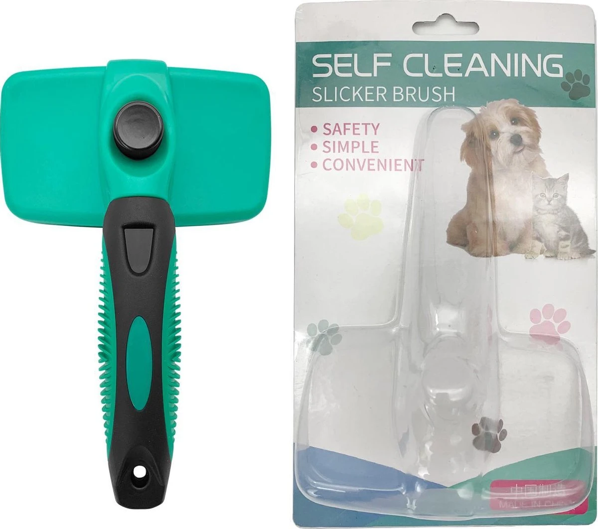 ElegaPet Hondenborstel Groen - Hondenhaar Verwijderen - Kat En Hondenkam - Slickerborstel Hond En Kat - Groomer - Ondervacht Kam Hond - Borstel Hond - Hondenborstel Langharig En Kortharig - Slickerborstel - Anti Klit/Knopen/Huidschilfers - Afbeelding 8