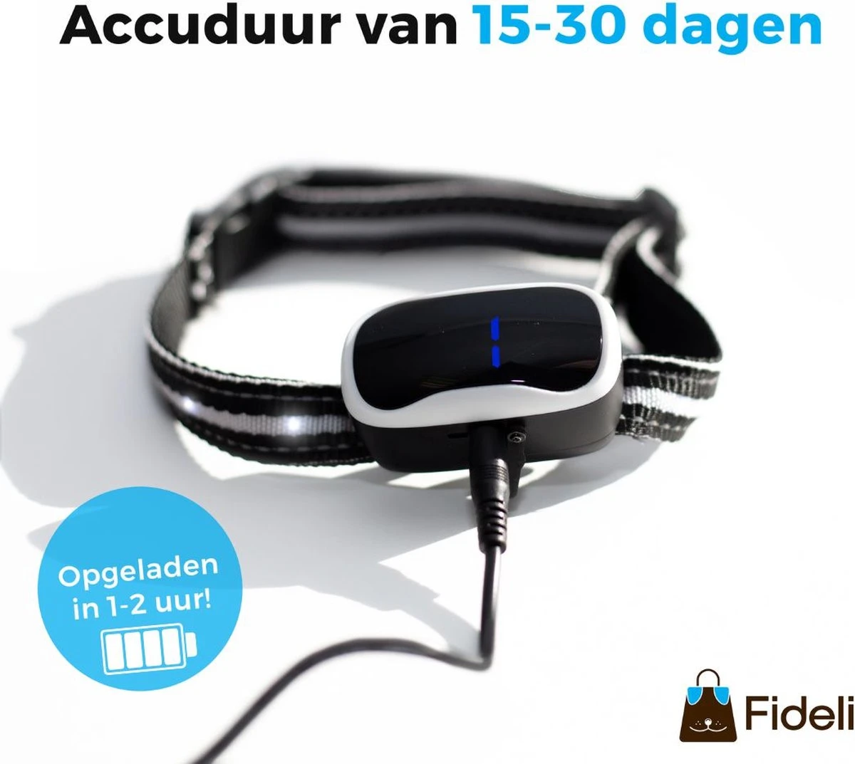 Fideli Anti Blafband - Zonder Schok - Grote En Kleine Honden - Oplaadbaar - LED Verlichte Band - Afbeelding 4