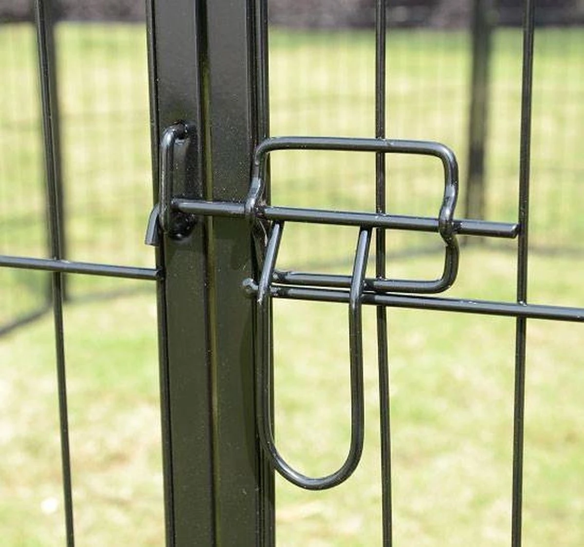 Merkloos Topmast Premium Puppyren - 120 Cm Hoog - 640 Cm Omtrek - Hondenren - Hondenhok - Zwart - Afbeelding 6