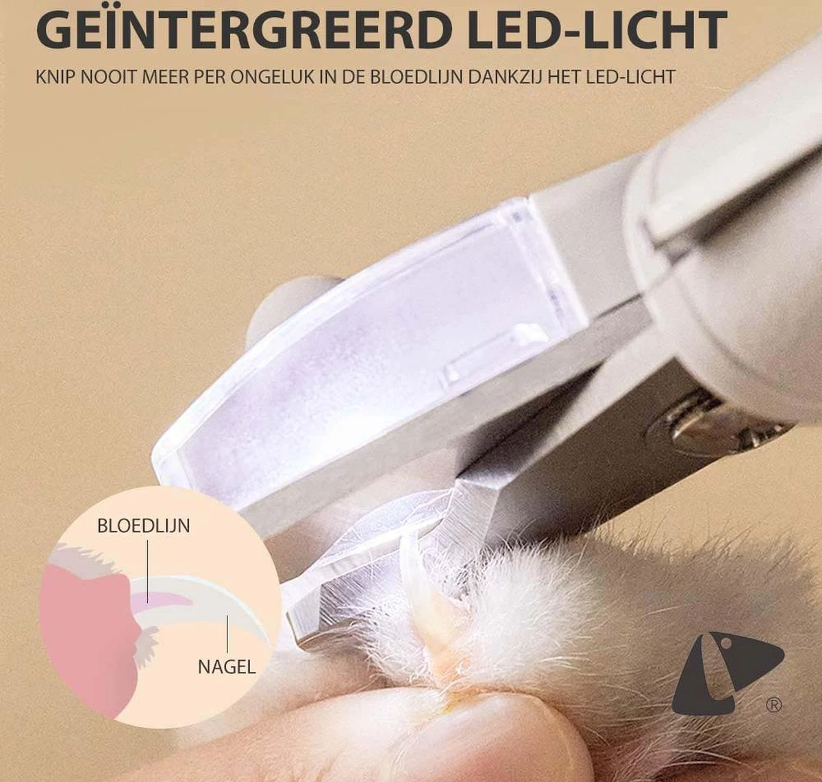 PETKIT® Professionele Dieren Nagelknipper - Nagelknipper Hond - Met LED - Met Vijl - Nageltang - Afbeelding 7