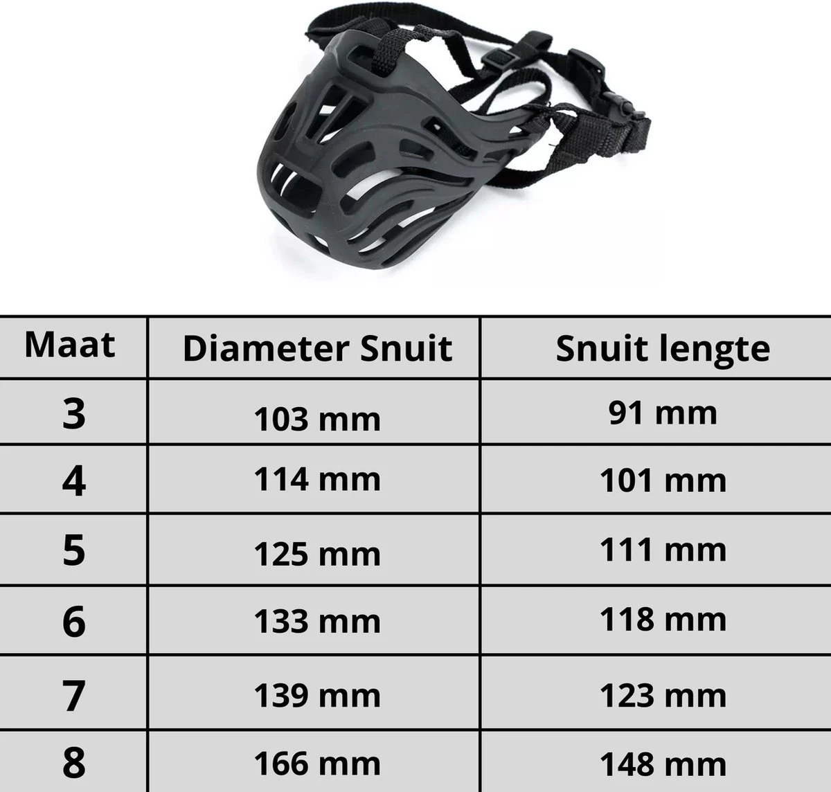 XtraSafe Muilkorf Voor Kleine Honden - Zwart - Maat 4 - Comfortabel - Afbeelding 7