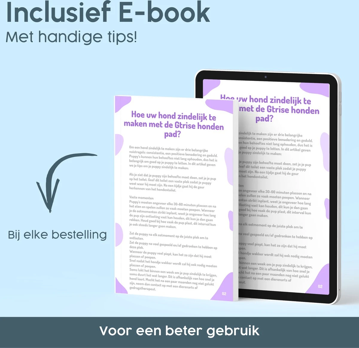 Merkloos Gtrise Hondentoilet Met 2 Matten - Out/Indoor - Zindelijkheidstraining Ebook - Dieren Wc - Afbeelding 6