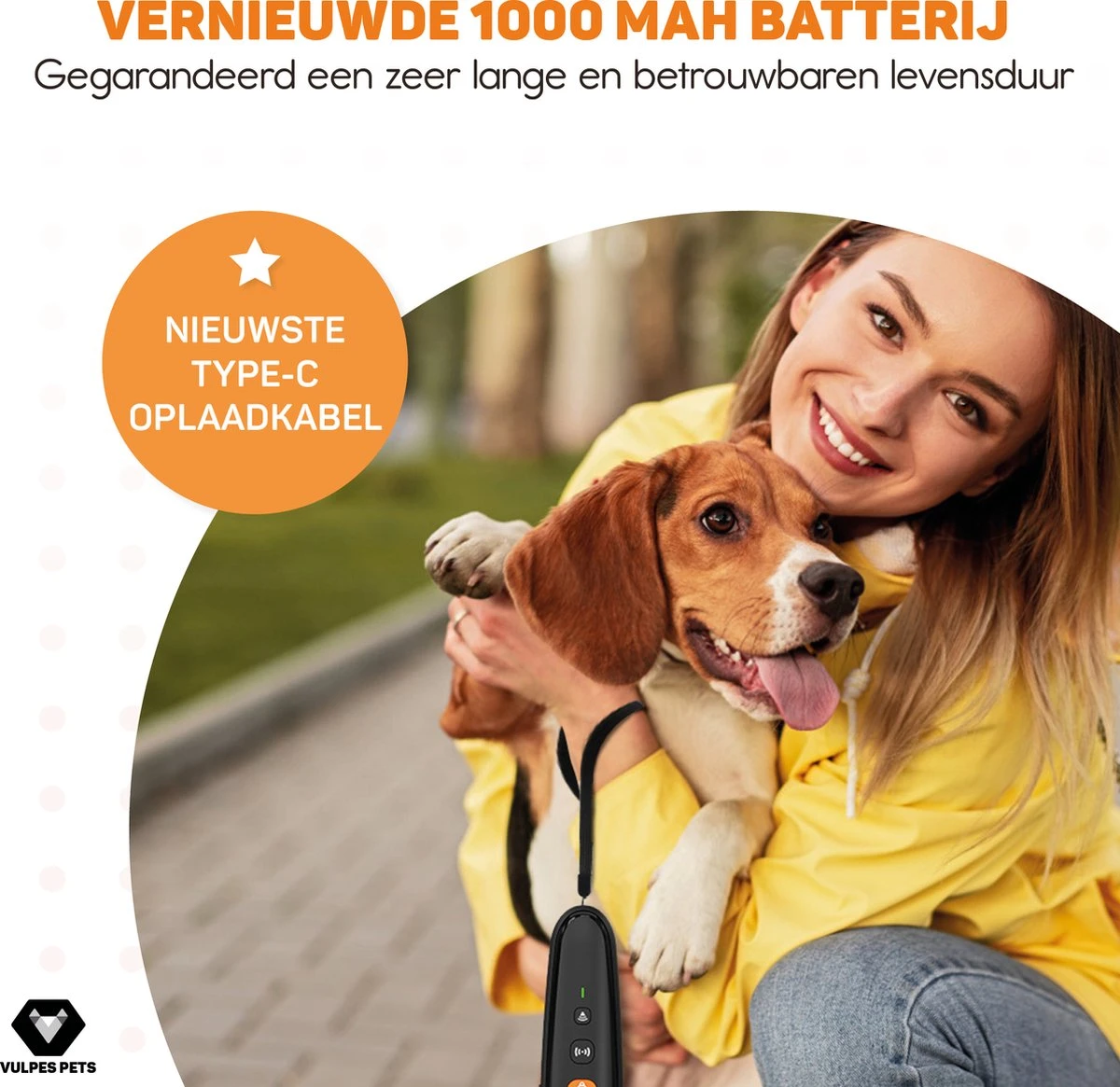 Vulpes Pets® Ultrasone Anti Blaf Apparaat – 3-in-1 Anti Blaf Apparaat Pro - Diervriendelijk & Zonder Schok - Alternatief Anti Blafband - Voor Kleine & Grote Honden - Audio - Flashlight - USB-Oplaadbaar - Afbeelding 5