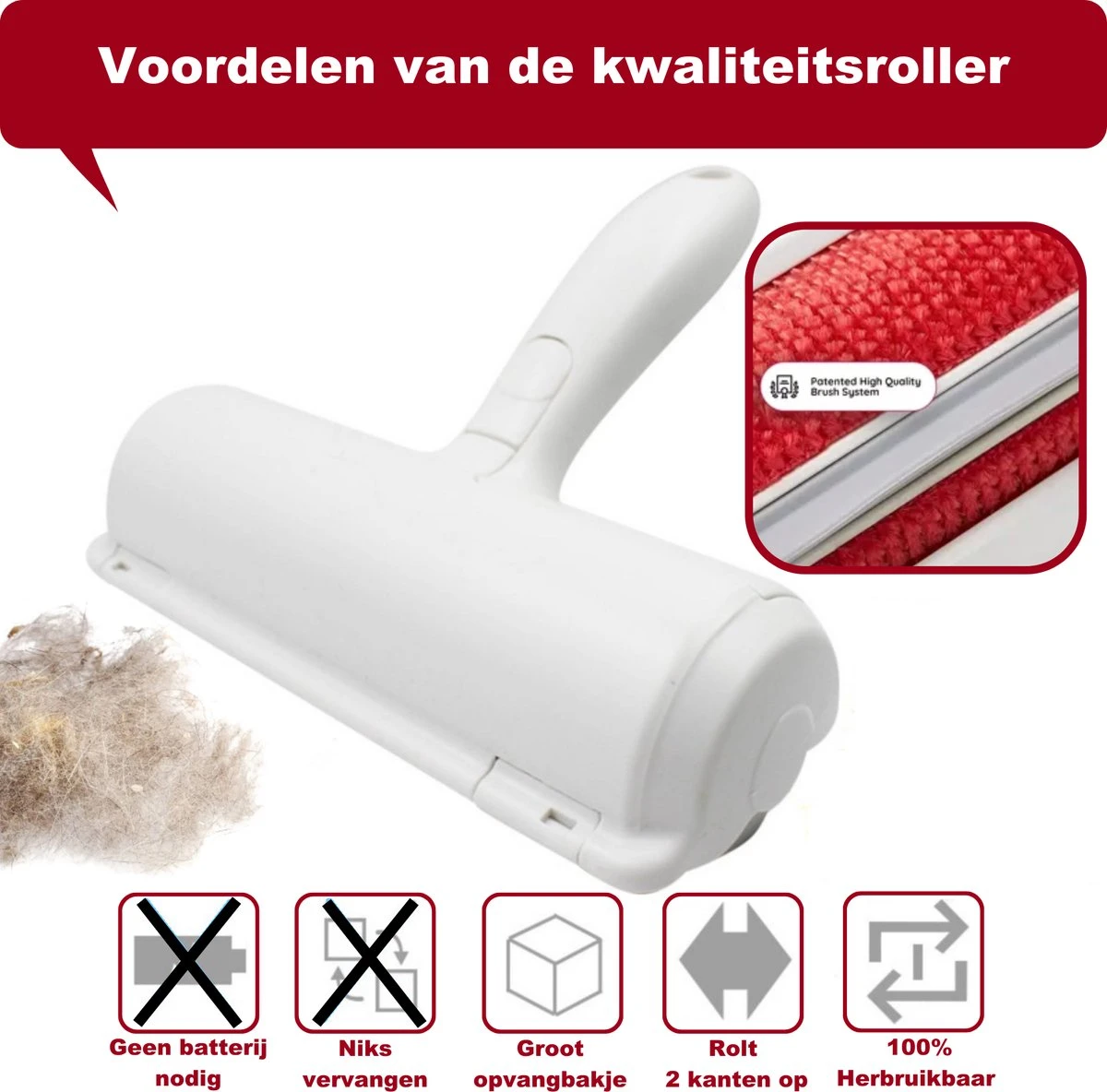 Huisdier Borstel | Huisdierhaar Verwijderaar | Pluizenborstel | Ontharingsborstel | Hondenborstel | Kattenhaar Verwijderaar | Able & Borret - Afbeelding 3