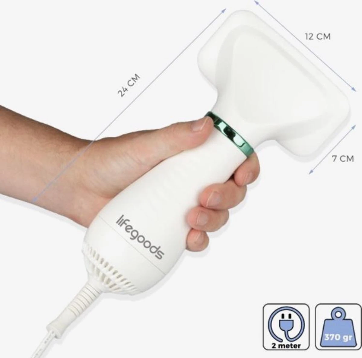 Merkloos HondenFöhn En Borstel - RVS Borstel - Huisdieren - 2 In 1 Hondenföhn - Afbeelding 4