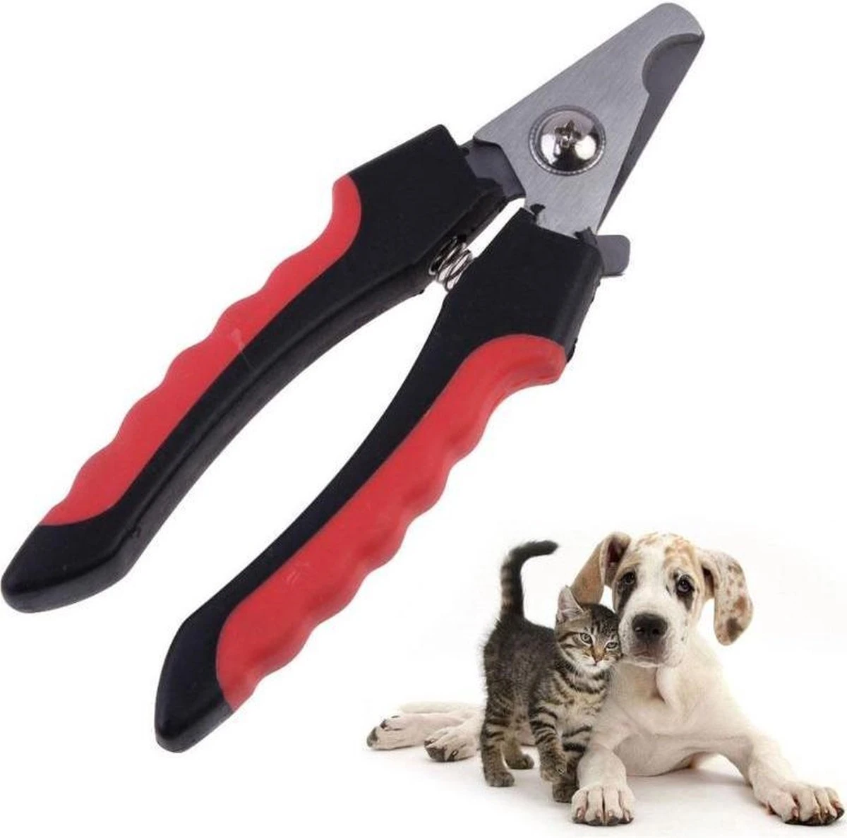 Merkloos Professionele Nagelschaar - Dieren Nagelschaar - Rood & Zwart - Honden Nagelknipper - Hondennagels - Honden Knip Schaar - Honden Knipsch - Afbeelding 2