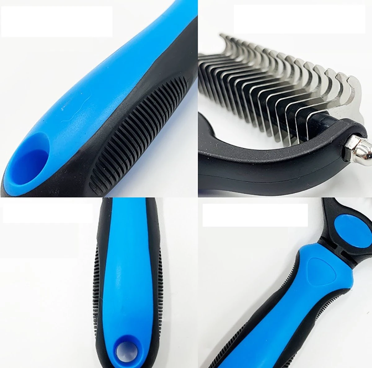 Merkloos 2 Zijdige Ondervacht Hondenkam - Hondenborstel Kortharig/Langharig - Kattenkam - Klittenkam Kat/Hond - Kattenborstel - 10 Cm. - Afbeelding 3