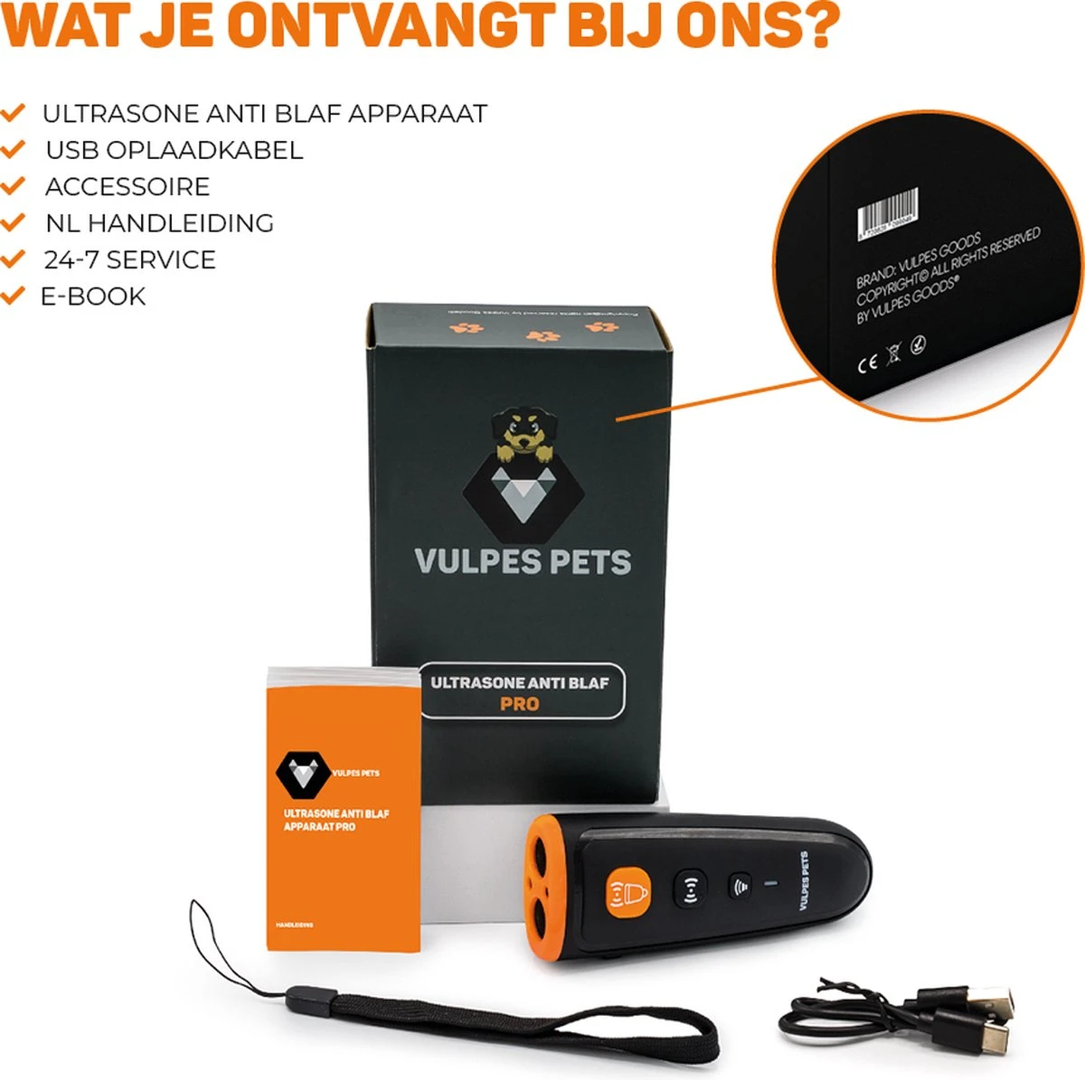 Vulpes Pets® Ultrasone Anti Blaf Apparaat – 3-in-1 Anti Blaf Apparaat Pro - Diervriendelijk & Zonder Schok - Alternatief Anti Blafband - Voor Kleine & Grote Honden - Audio - Flashlight - USB-Oplaadbaar - Afbeelding 12