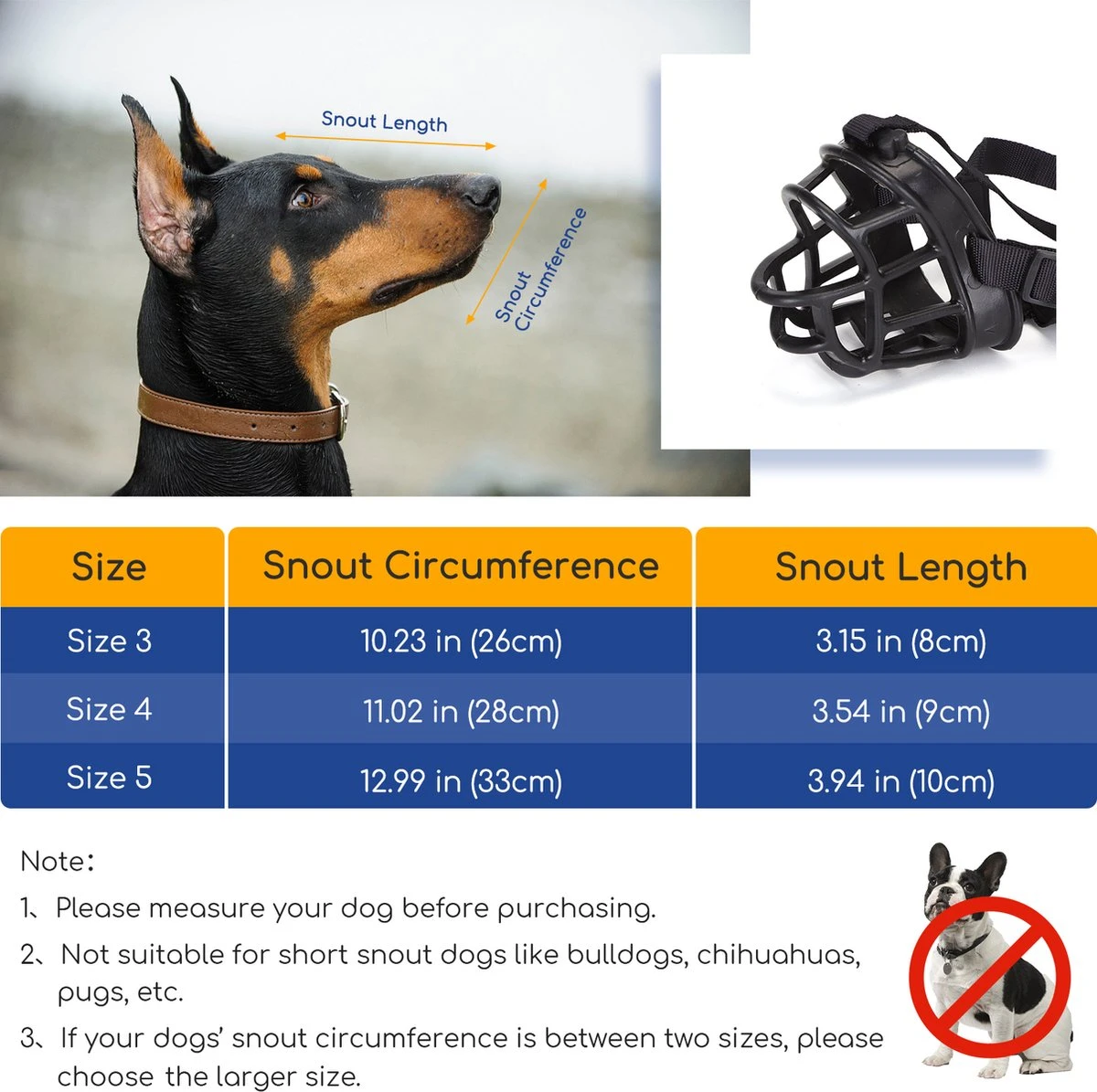 Nobleza Muilkorf Hond - Snuitomtrek 33 - Maat L - Zwart - Afbeelding 2