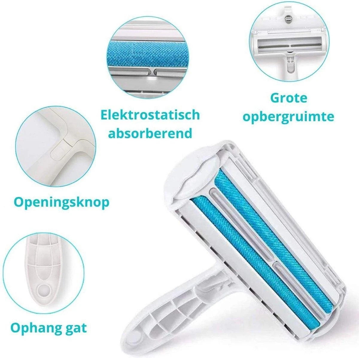 Merkloos Huisdierhaar Verwijderaar Met Kledingborstel - Pluizen En Haren Verwijderaar - Kleding Borstel & Roller - Hondenhaar En Kattenhaar - Pluizenverwijderaar - Afbeelding 4
