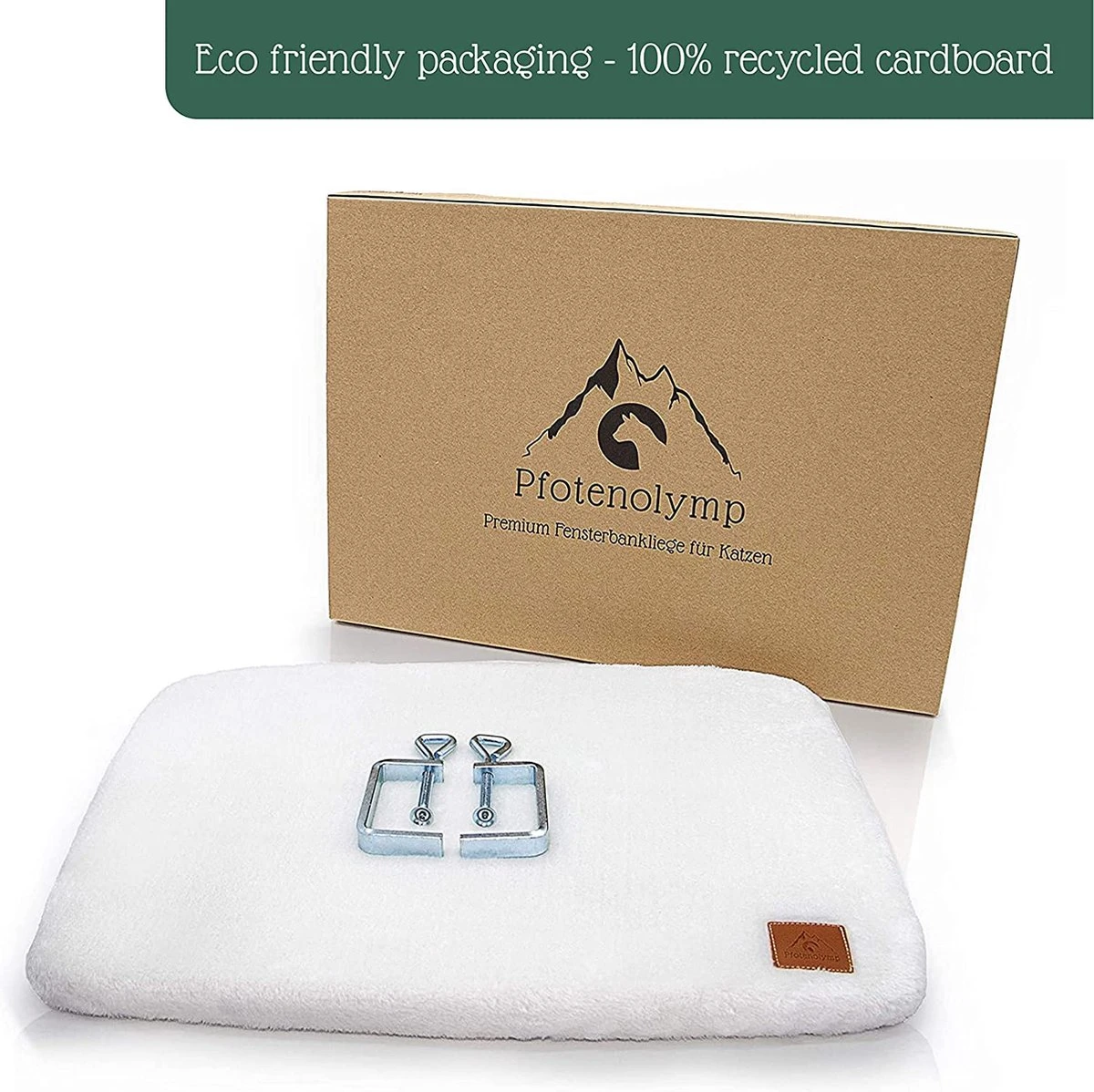 Pfotenolymp® Premium Window Baars/Krabmat Voor Katten Bij Het Raam - Vensterbank/Kattenbank Voor De Vensterbank - Zit/Ligstoel Voor Katten - Afbeelding 6