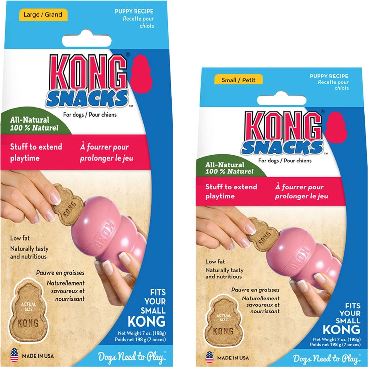 Kong Stuff 'N Snacks Puppy Hondensnack - Kip&Rijst - L - Afbeelding 10