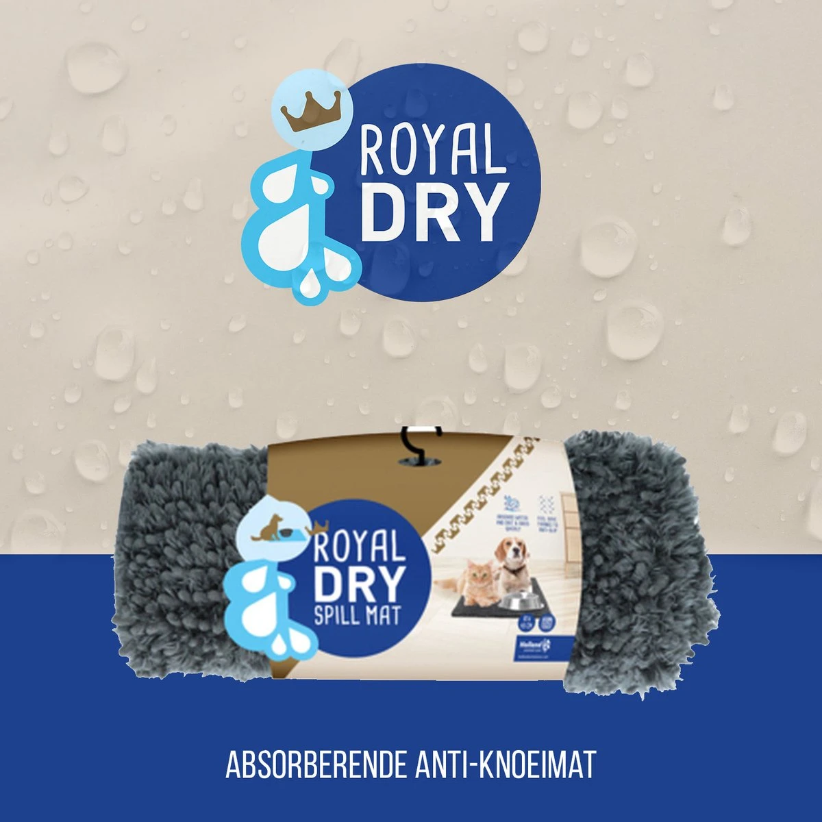 Royal Dry Absorberende Anti-knoeimat Voor Honden – Trekt Vuil Als Een Spons – Laat Geen Vocht Door – 61x45 Cm – Microfiber Chenille – Geschikt Voor Honden En Overige Huisdieren - Afbeelding 5