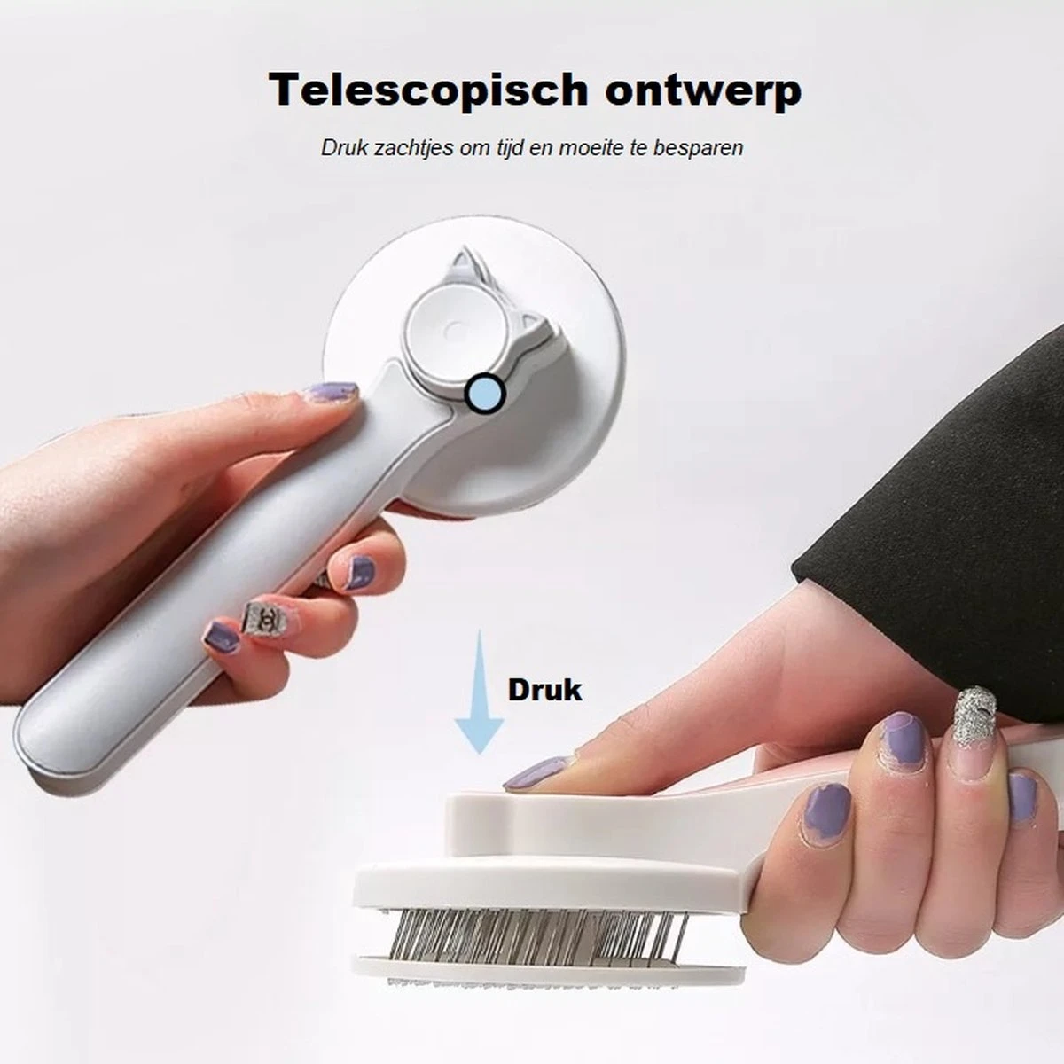 Kattenborstel - Kattenkam - Hondenborstel - Kattenhaar Verwijderaar - Haarverwijderaar Voor Huisdieren - Kattenhaar - Hondenhaar - Haarverwijderaar Voor Huisdieren - Langharig/Kortharig - Katten Accessoires - Katten - Blauwe Kleur - Afbeelding 8