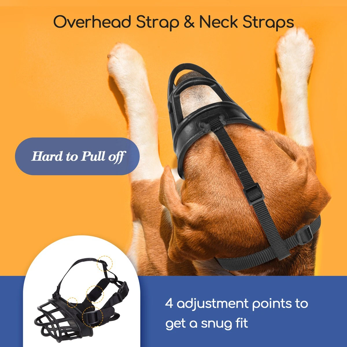 Nobleza Muilkorf Hond - Snuitomtrek 33 - Maat L - Zwart - Afbeelding 4