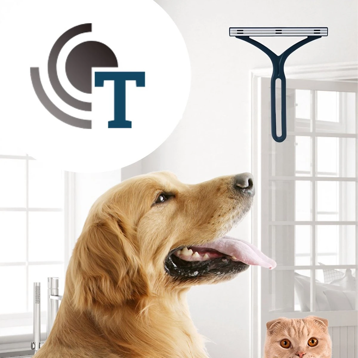 |Twinza®|Huisdierhaar Verwijderaar - Haarverwijderaar, Huisdieren - Kattenhaar - Hondenhaar - Knaagdieren - Kleding - Meubels - Donkerblauw - Afbeelding 2