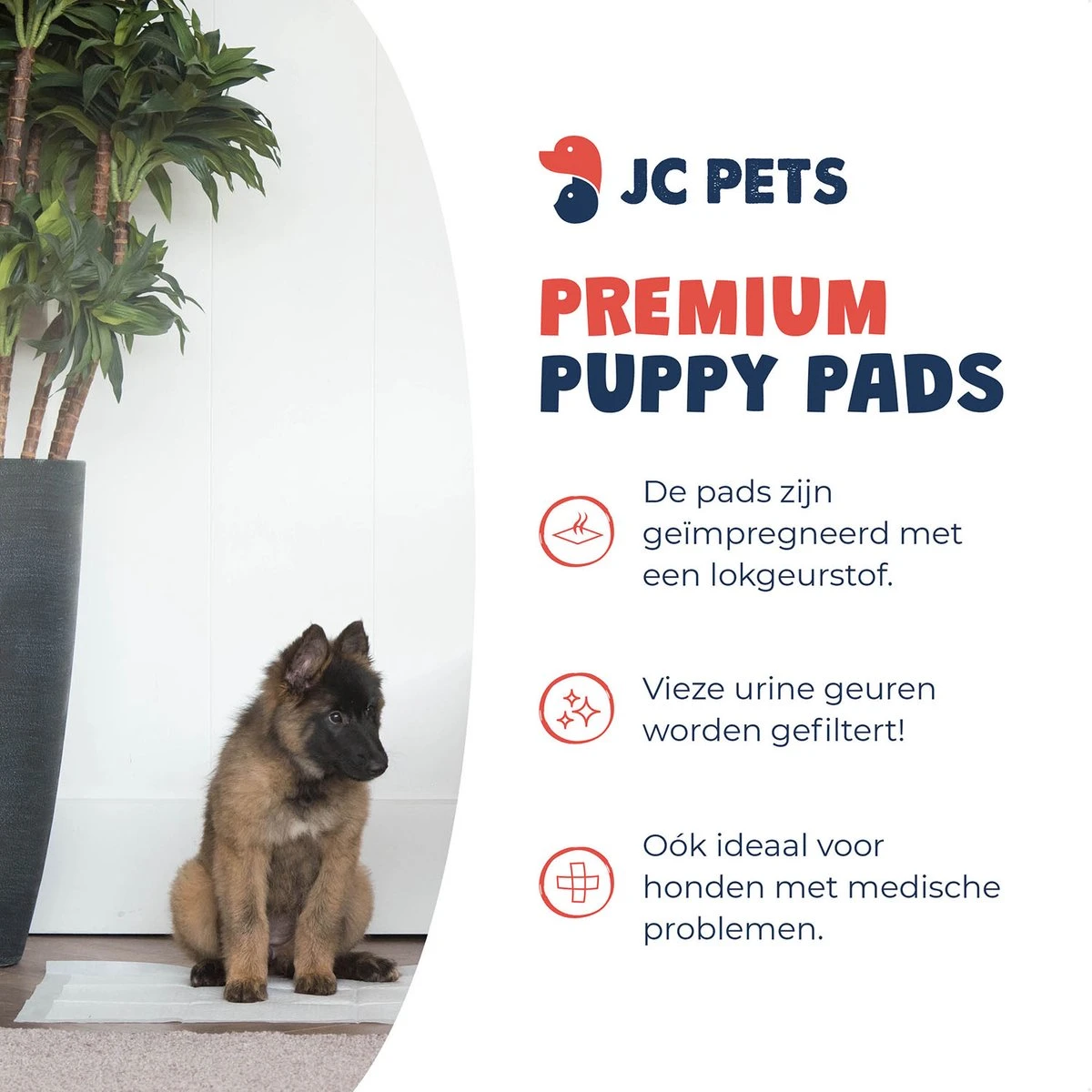 JC Pets Premium Puppy Training Pads - Hondentoilet - Zindelijkheidstraining Hond - 100 Stuks - 60 X 45 Cm - Afbeelding 5