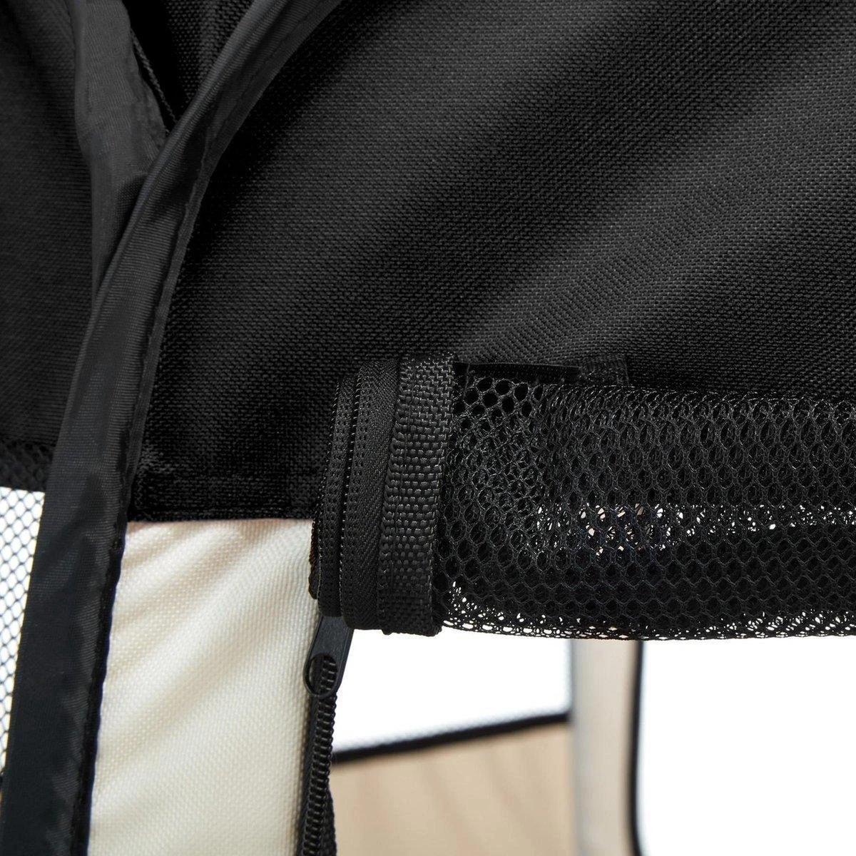 Dailyibed Opvouwbare Puppyren - Zwart - 115x115x58 Cm - Incl. Draagtas - Incl. Voederbak - Afbeelding 7