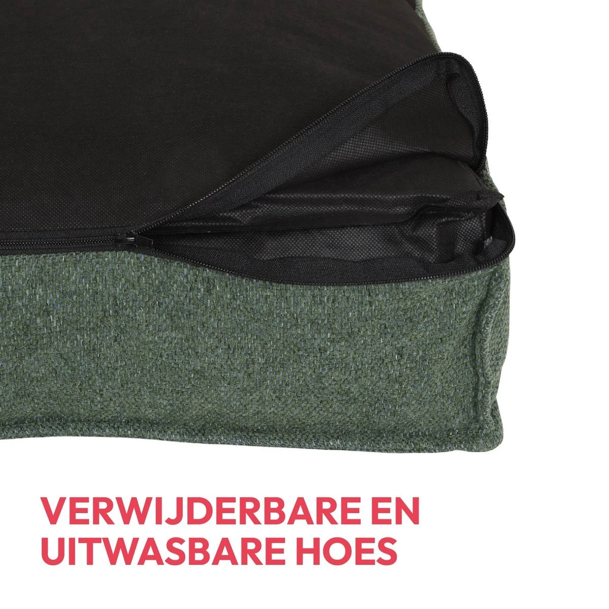 Snoozle Orthopedische Hondenmand - Zacht En Luxe Hondenkussen - Hondenbed - Wasbaar - Hondenmanden - 100 X 70 Cm - Groen - Afbeelding 11