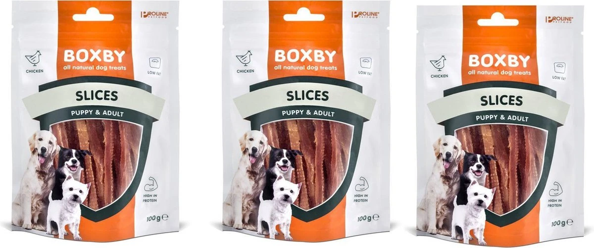 Proline Dog Boxby Slices - Hondensnacks 3 Zakjes Van 100gr