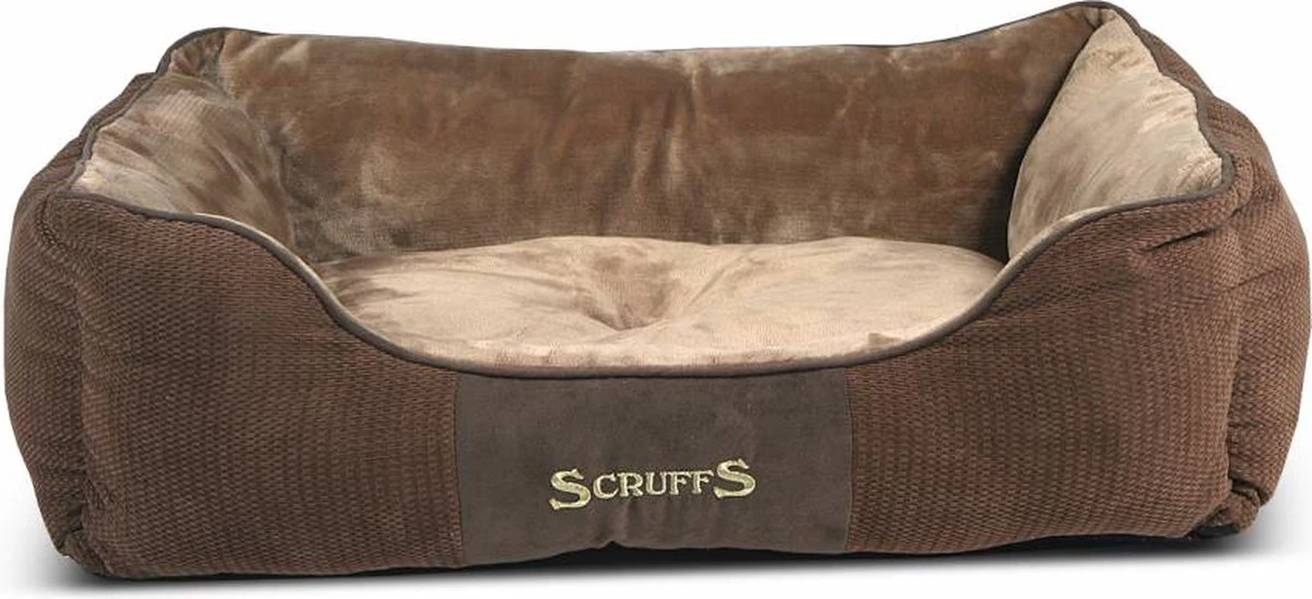 Hondenmand Zacht En Stevig, Anti-Slip En Wasbaar - Scruffs Chester Box Bed - In Grijs En Bruin In Maat S Tot XL - Kleur: Grijs, Maat: Large - Afbeelding 8