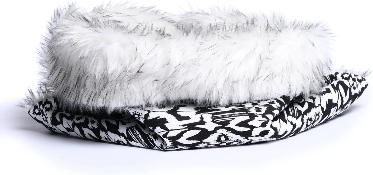 Dogs&Co Honden Slaapzak Ethnic 70x50cm Zwart/wit - Hondenslaapzak - Kattenslaapzak - Geschikt Voor Honden Of Katten T/m 10KG - Afbeelding 3