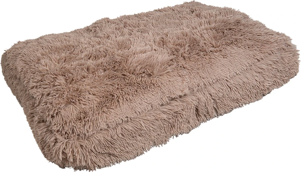 Jack And Vanilla Bubble - JV Hondenbed - Fluffy Hondenkussen Beige - 90 X 60 Cm - Afbeelding 2