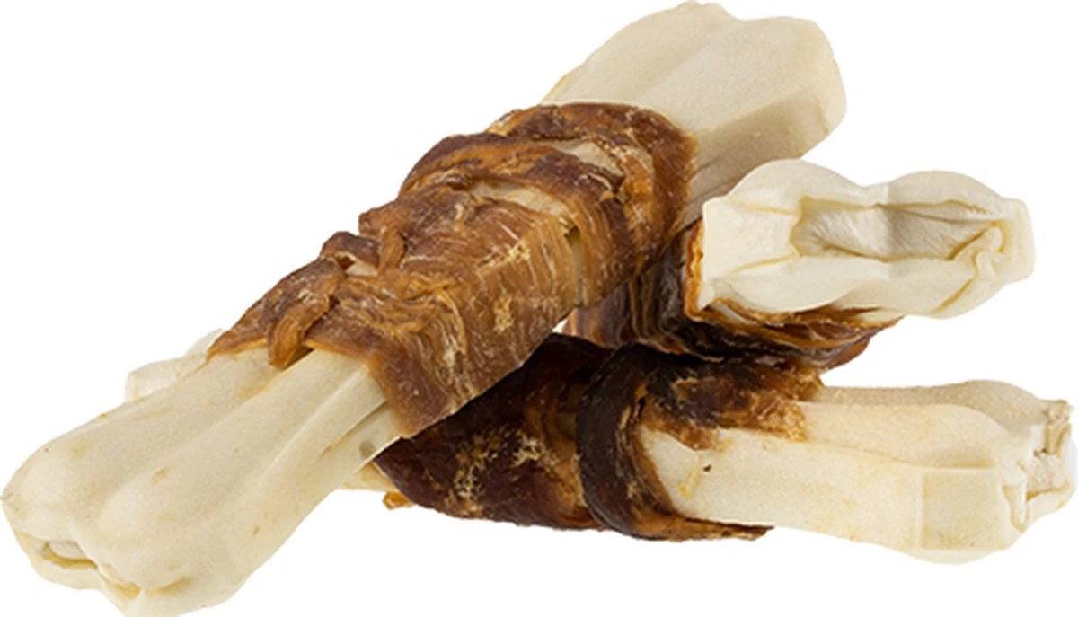 Petstyleliving Geperst Bot Met Eend 10cm - 20 Stuks - Hersluitbaar - Hondensnacks - Afbeelding 2