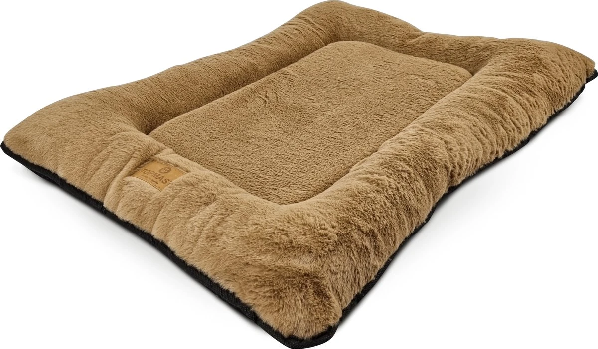 Topmast Soft Pluche Benchmat - Comfort Benchkussen - Beige - Small - 61 X 46 X 6 Cm - Voor Honden - Hondenkussen
