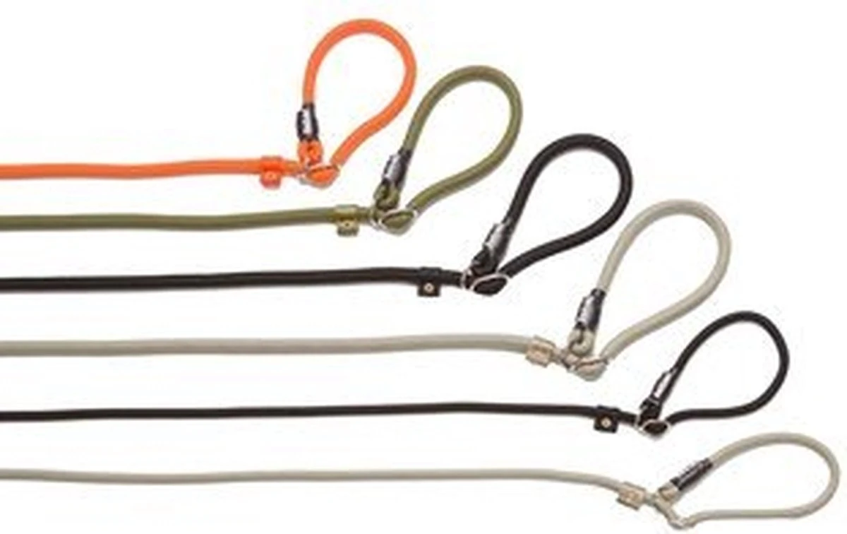 Rebel Petz - Honden Trainingslijn Met Halsband - Taupe, Zwart, Groen & Oranje - Maat Small Of Large - Kleur: Taupe, Maat: Large - Afbeelding 6