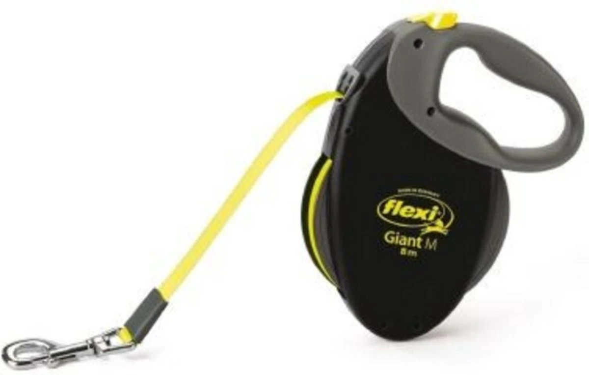 Flexi Giant Tape - Hondenriem - Zwart - M - 8 M - (<8 Kg)