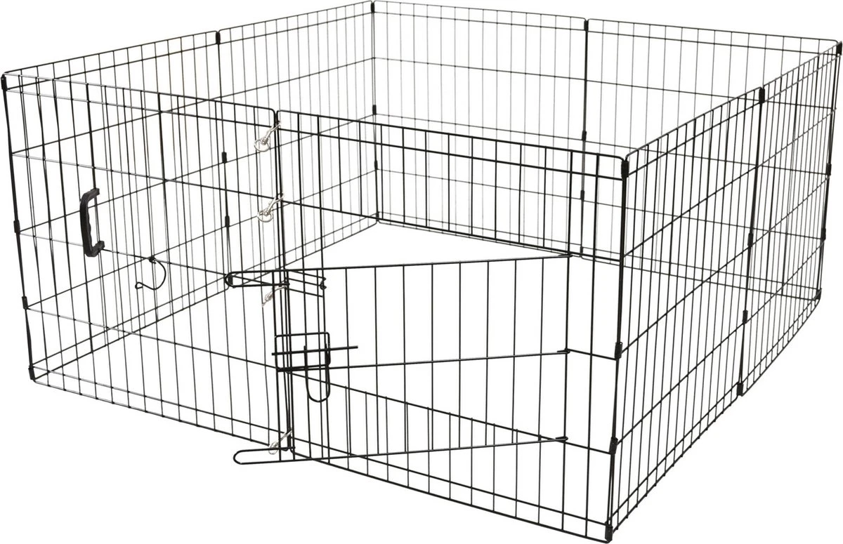 Adori Puppy Ren Zwart - Hondenbench - 61x61 Cm - Afbeelding 2