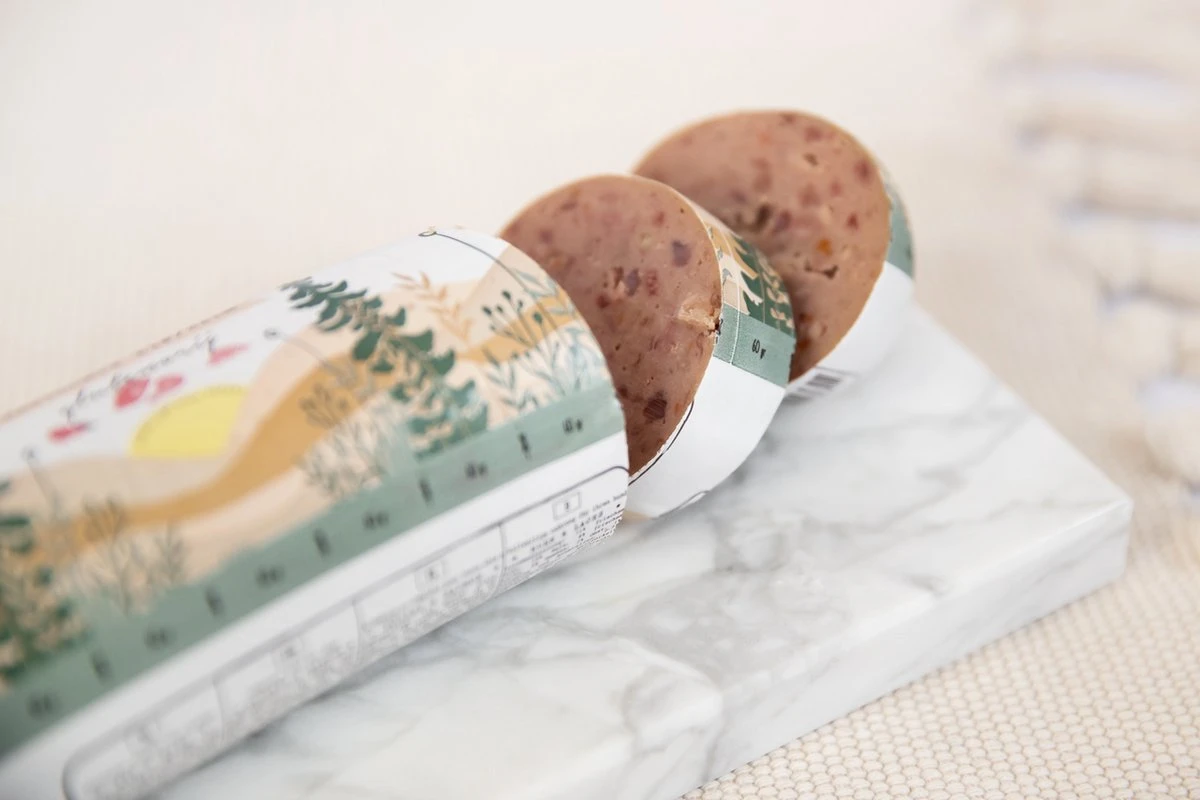 Kivo Petfood Houdbare Worst 12 X 600 Gram Kip & Zalm - Zacht Gestoomd Vlees - Glutenvrij Zonder Andere Fratsen - Afbeelding 2