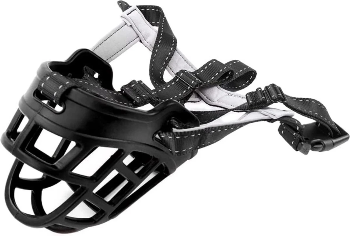 Sharon B Muilkorf Hond - Zwart - XXL - Voor Zeer Grote Honden - Snuitomtrek 38-43 Cm - Afbeelding 2