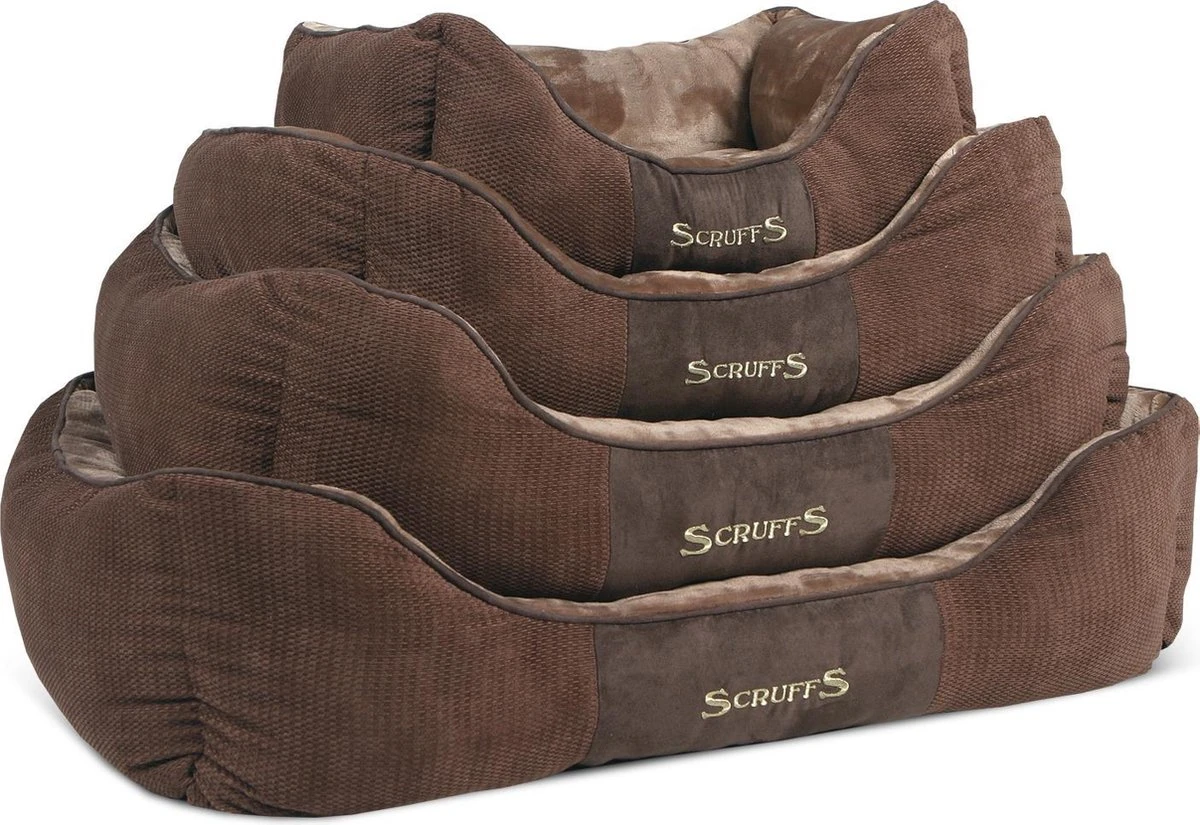 Hondenmand Zacht En Stevig, Anti-Slip En Wasbaar - Scruffs Chester Box Bed - In Grijs En Bruin In Maat S Tot XL - Kleur: Grijs, Maat: Large - Afbeelding 16