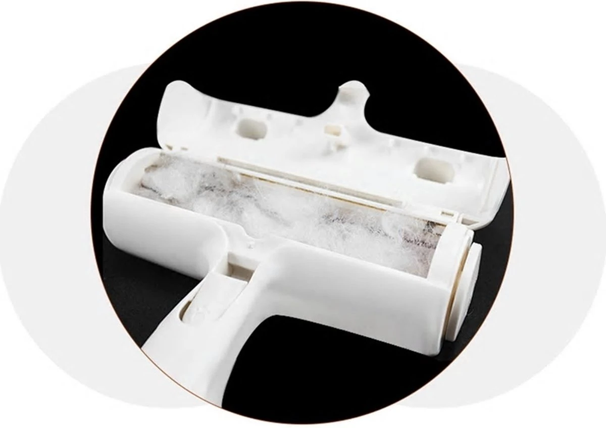 Merkloos Hoogwaardige - Huisdierhaar Verwijderaar - Hondenhaar - Pluizenborstel - Ontharingsborstel - Wit - Afbeelding 8