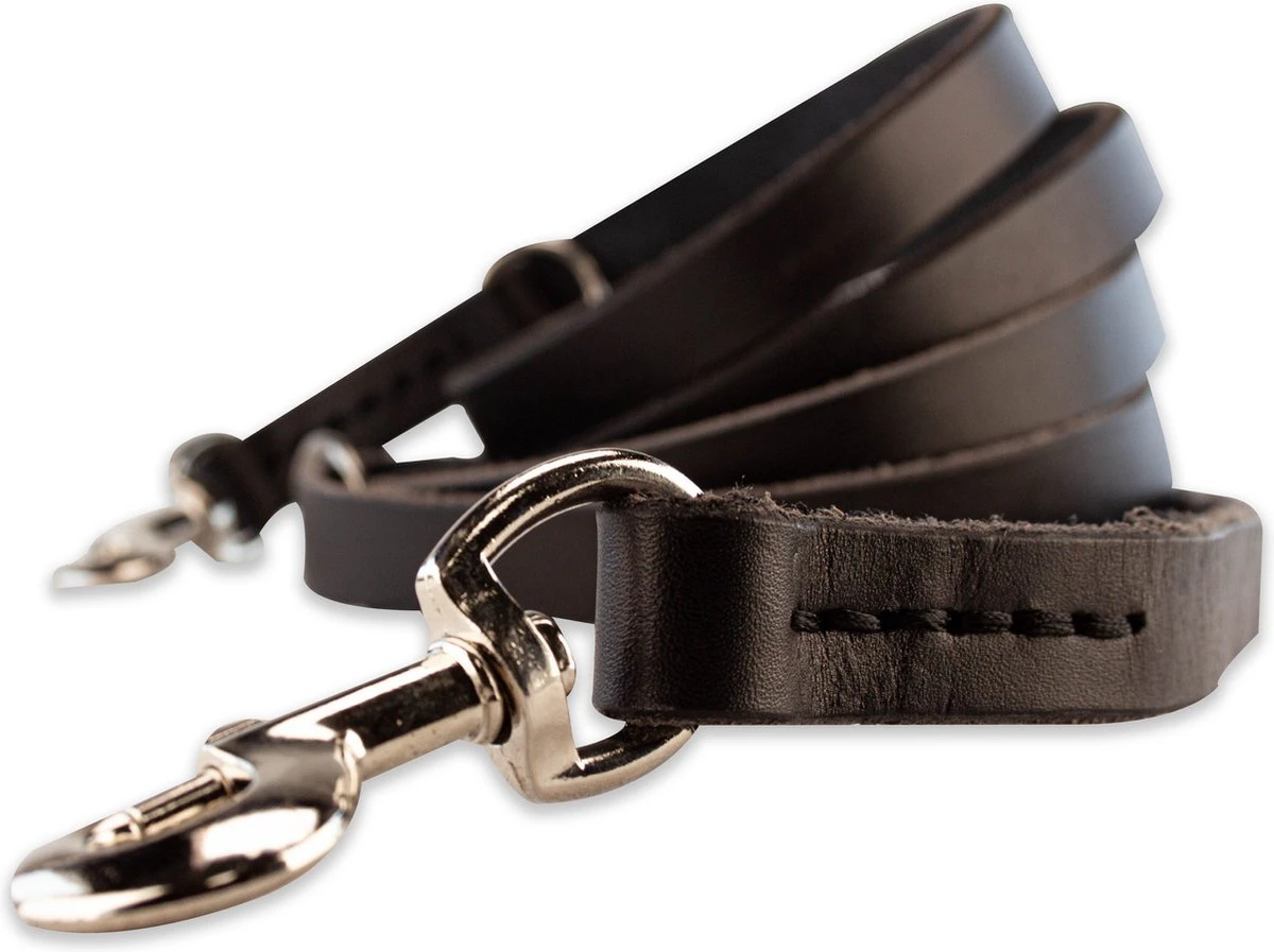 Multifunctionele Hondenriem - 220cm - Zwart - Leren Hondenriem - 100% Volnerfleer - Hondenriem Leer - Leiband Hond - Afbeelding 2