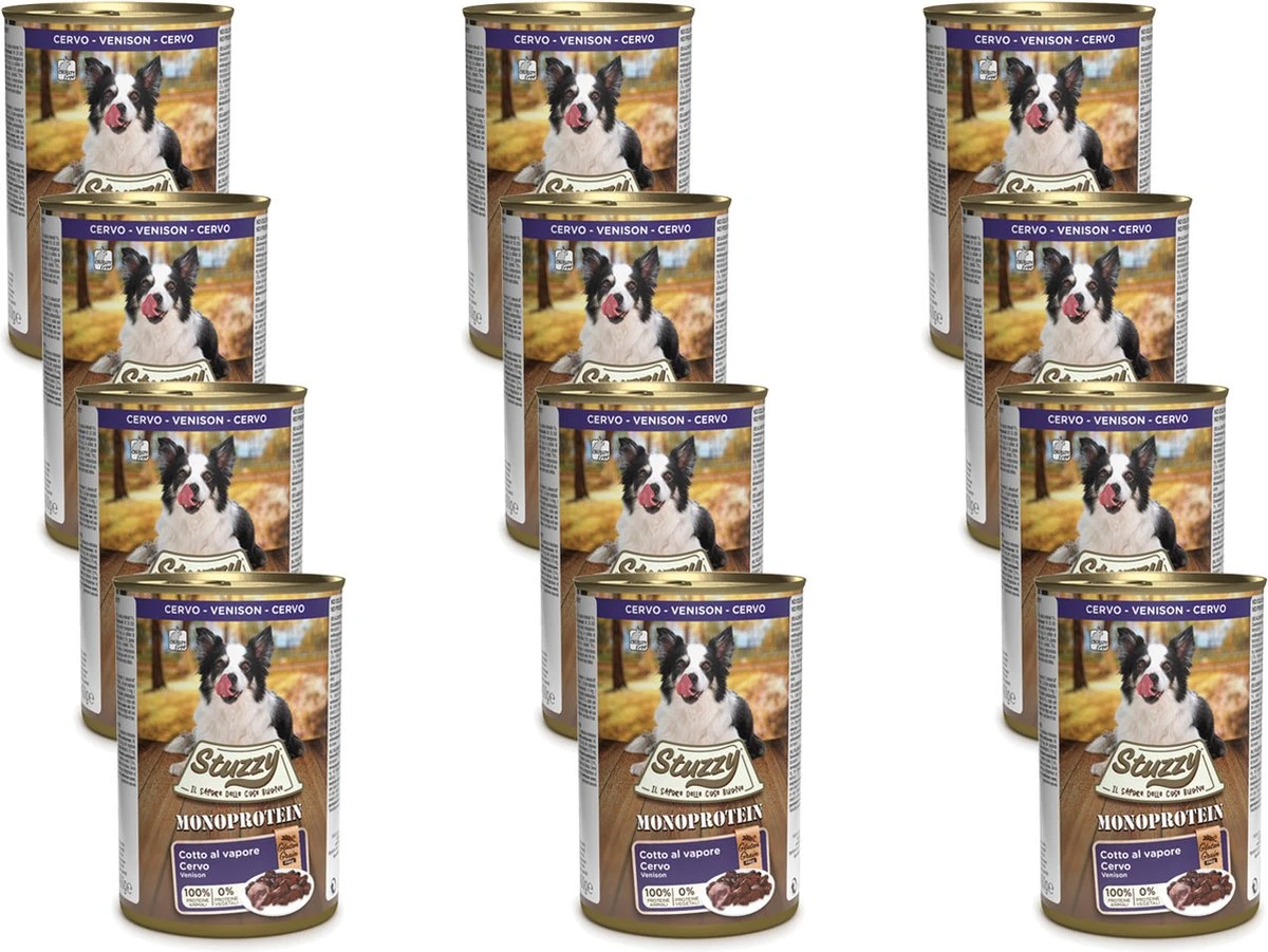 Stuzzy Blik Adult 400 G - Hondenvoer - 12 X Hert - Afbeelding 3