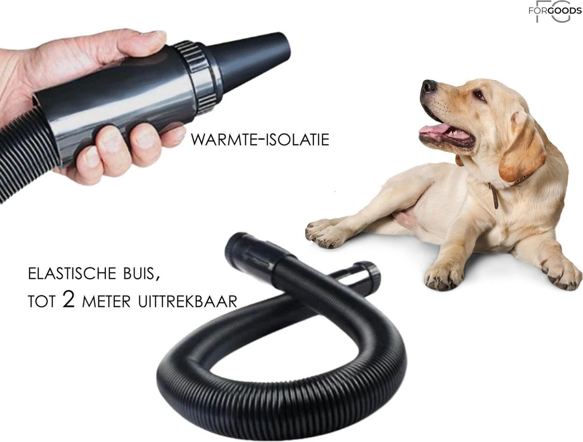 Forgoods Professionele Hondenfohn - Waterblazer Voor Honden - Hondenfohn Met 4 Opzetstukken - 2800W Verstelbaar Vermogen - Roze - Afbeelding 5