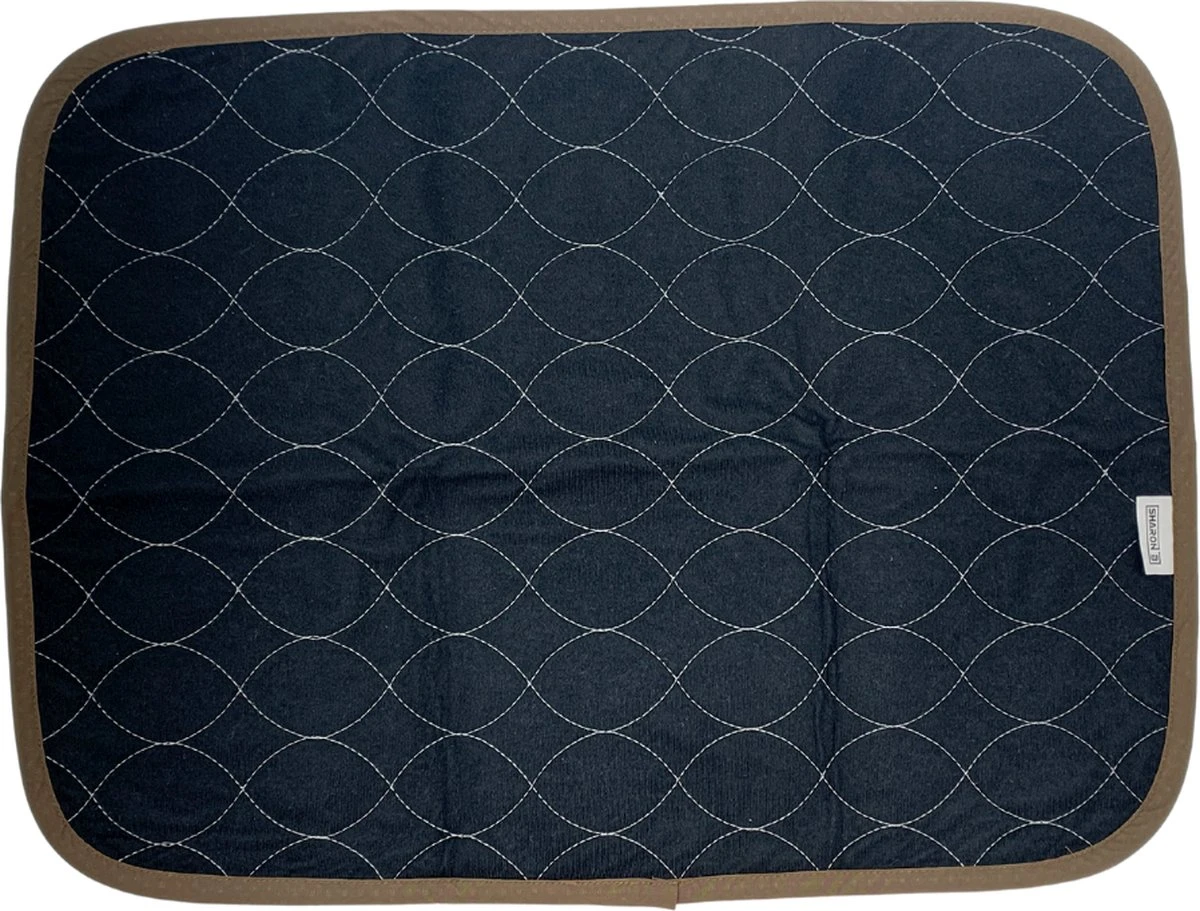 XXL Puppy Training Pad - Plasmat - Zwart - 104 X 104 Cm - Hondentoilet - Herbruikbaar - Wasbaar - Afbeelding 2