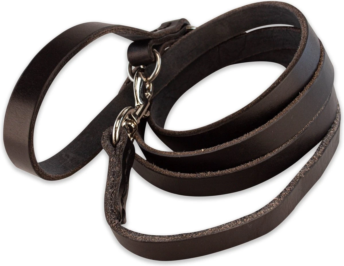 Multifunctionele Hondenriem - 220cm - Zwart - Leren Hondenriem - 100% Volnerfleer - Hondenriem Leer - Leiband Hond - Afbeelding 6